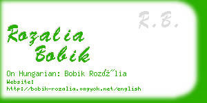 rozalia bobik business card